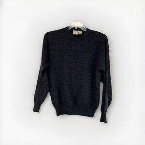 Vintage Giorgio di Firenze Italy Wool Blend Gray Micro Dot Crewneck Sweater M